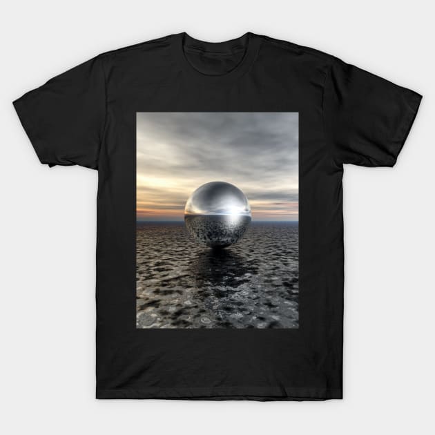 Silver Sphere T-Shirt by perkinsdesigns